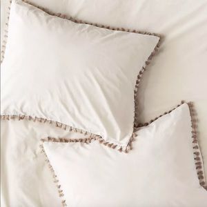 Urban Outfitters Washed Cotton Tassel Sham Set